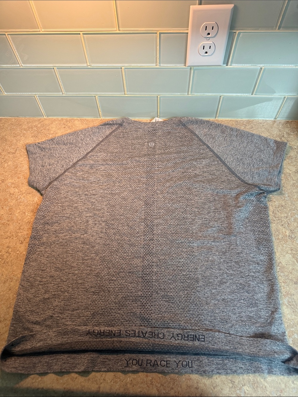 Lululemon Heather Gray Active Tee - Picture 3 of 4